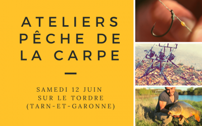 Ateliers gratuits pêche de la carpe samedi 12 juin